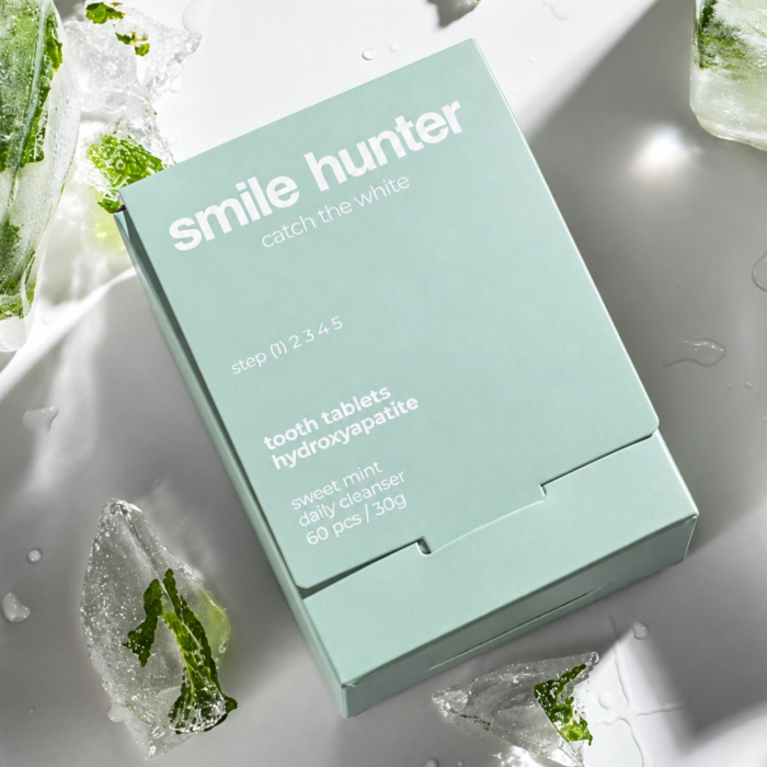 Таблетки для чищення зубів Smile Hunter Tooth Tablets Hydroxyapatite Daily Cleaner Sweet Mint 60 шт, блістер