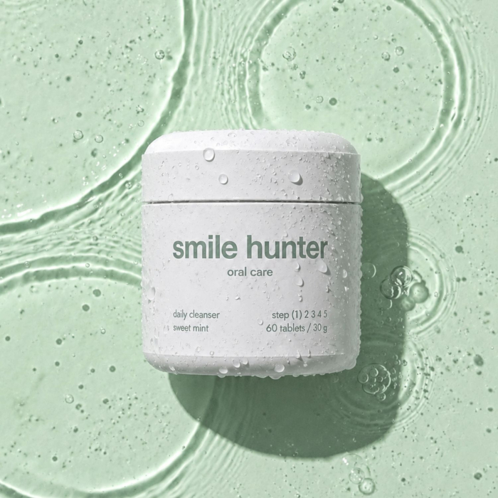 Таблетки для чищення зубів Smile Hunter Tooth Tablets Hydroxyapatite Daily Cleaner Sweet Mint 60 шт, банка