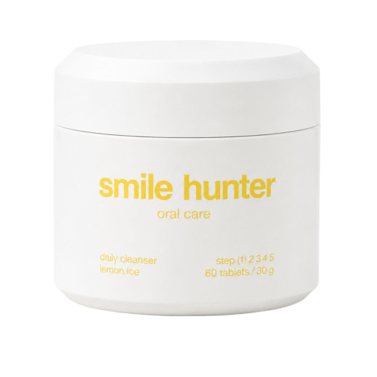 Таблетки для чищення зубів SMILE HUNTER daily cleanser 60шт. зі смаком:  lemon ice