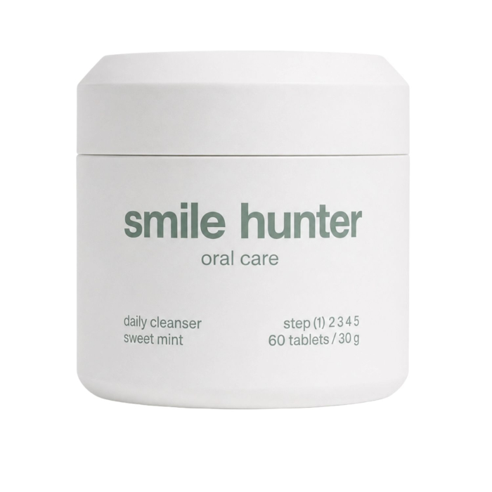 Таблетки для чищення зубів Smile Hunter Tooth Tablets Hydroxyapatite Daily Cleaner Sweet Mint 60 шт, банка Таблетки для чищення зубів Smile Hunter Tooth Tablets Hydroxyapatite Daily Cleaner Sweet Mint 60 шт, банка