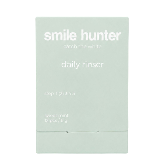 Таблетки для ополіскування ротової порожнини SMILE HUNTER daily rinser sweet mint 12шт.