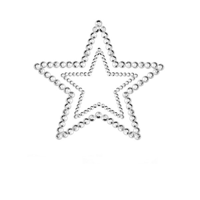 Прикраси для грудей зі стразами Mimi Star колір: сріблястий Bijoux Indiscrets (Іспанія)