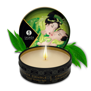 Масажна свічка Exotic Green Tea аромат: зелений чай, 30 мл.  SHUNGA (Канада)