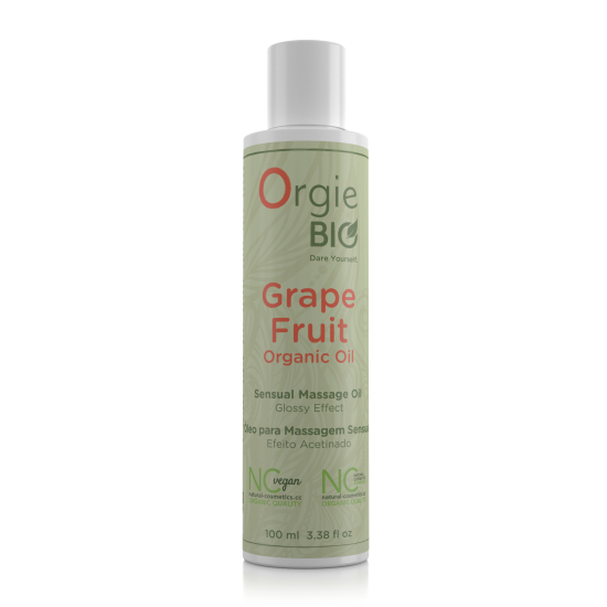 Органічна масажна олія з ароматом грейпфрута GRAPE FRUIT, 100 мл  ORGIE BIO (Бразилія-Португалія)