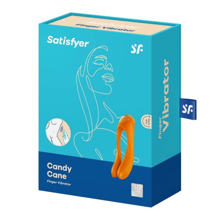 Вібратор на палець Candy Cane колір: помаранчевий Satisfyer (Німеччина)