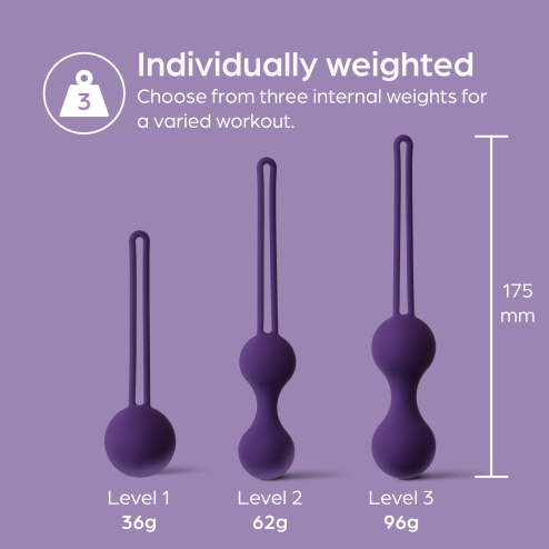 Набір вагінальних куль Кегеля  Sensual Kegel Balls Вага: 36, 62, 96 г.  So Divine (Велика Британія)