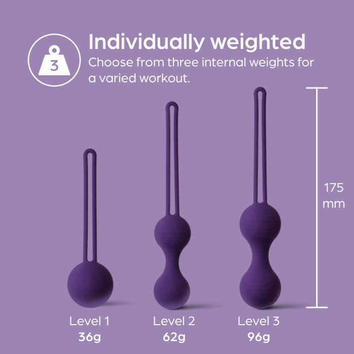 Набір вагінальних куль Кегеля  Sensual Kegel Balls Вага: 36, 62, 96 г.  So Divine (Велика Британія)