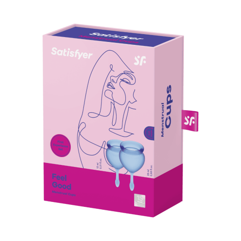 Менструальна чаша  набір Feel Good   колір: синій  Satisfyer (Німеччина)