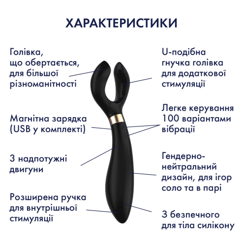 Вібратор для пар Endless Fun  колір: чорний Satisfyer (Німеччина)