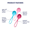Вагінальні кульки набір Strengthening Balls, 3 шт  вага: 62-82-98 гр  Satisfyer (Німеччина)