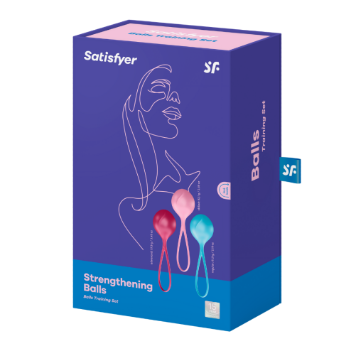 Вагінальні кульки набір Strengthening Balls, 3 шт  вага: 62-82-98 гр  Satisfyer (Німеччина)