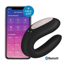 Смарт-вібратор для пар Double Joy колір: чорний  Satisfyer (Німеччина)