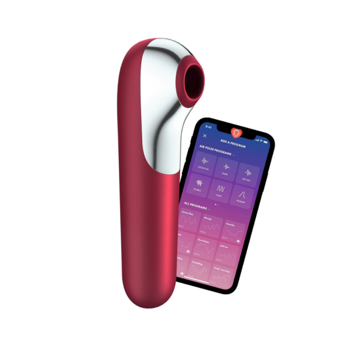 Смарт вібратор 3 в 1 Dual Love, двосторонній  колір: червоний  Satisfyer (Німеччина)