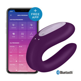 Смарт-вібратор для пар Double Joy  колір: фіолетовий  Satisfyer (Німеччина)