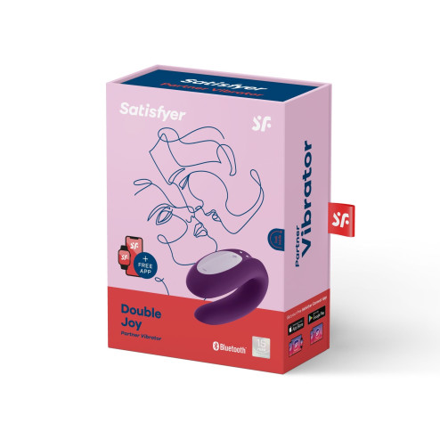 Смарт-вібратор для пар Double Joy  колір: фіолетовий  Satisfyer (Німеччина)