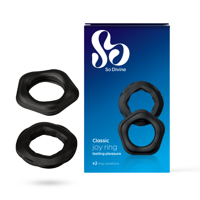Набір ерекційних кілець Joy Rings колір: чорний So Divine (Велика Британія)