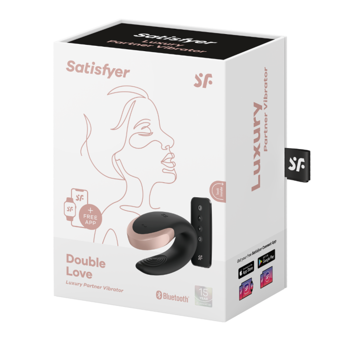 Смарт вібратор для пар Double Love колір: чорний Satisfyer (Німеччина)
