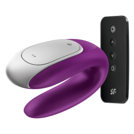 Смарт-вібратор для пар Double Fun колір: фіолетовий Satisfyer (Німеччина)