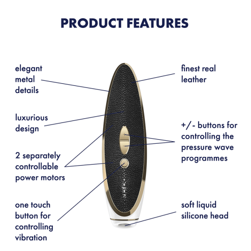 Люксовий вакуумний стимулятор Luxury Haute Couture Black Satisfyer (Німеччина)