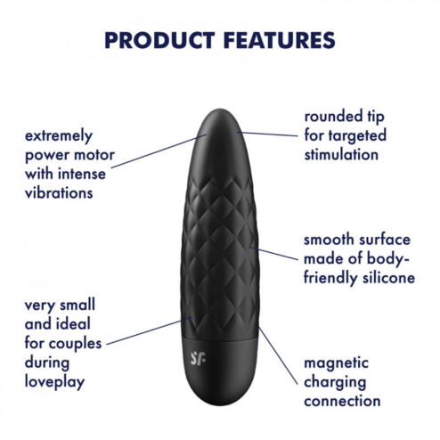 Віброкуля Ultra Power Bullet 5 колір: чорний Satisfyer (Німеччина)
