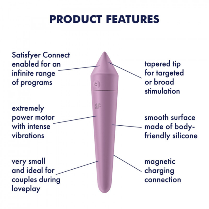 Смарт віброкуля Ultra Power Bullet 8 колір: фіолетовий Satisfyer (Німеччина)