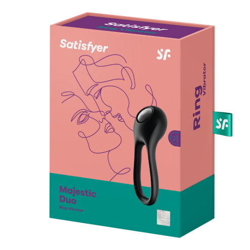 Ерекційне кільце з вібрацією Majestic Duo Satisfyer (Німеччина)