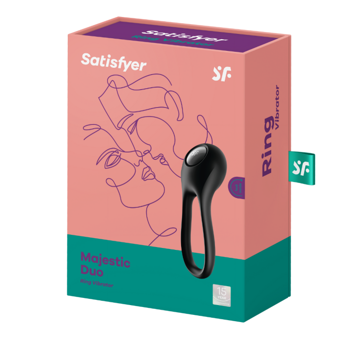 Ерекційне кільце з вібрацією Majestic Duo Satisfyer (Німеччина)