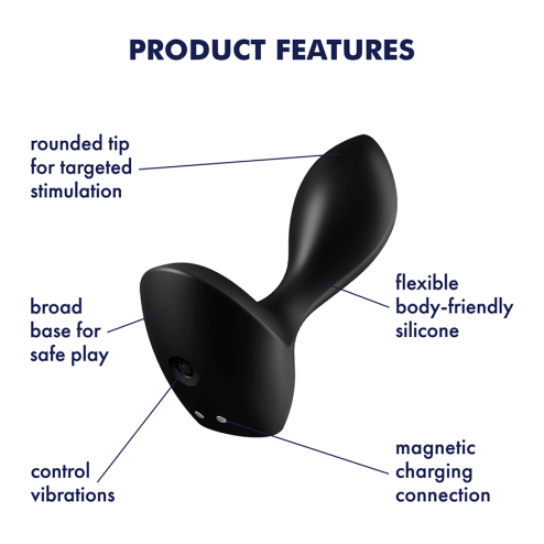 Анальна пробка з вібрацією Backdoor Lover колір: чорний Satisfyer (Німеччина)