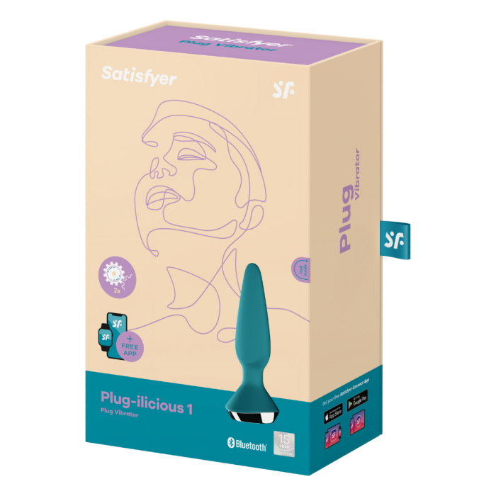 Анальна смарт пробка з вібрацією Plug-ilicious 1 колір: бірюзовий Satisfyer (Німеччина)