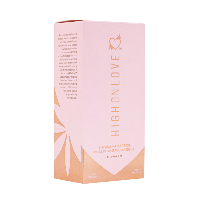 Масажна олія з ароматом лічі та мартіні Sensual Massage Oil Lychee Martini, 120 мл HighOnLove (Канада)