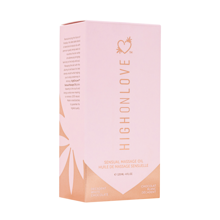Масажна олія з ароматом білого шоколаду Sensual Massage Oil Decadent White Chocolate, 120 мл HighOnLove (Канада)