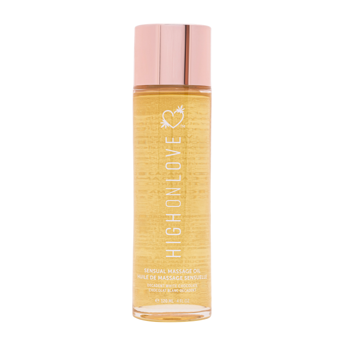 Масажна олія з ароматом білого шоколаду Sensual Massage Oil Decadent White Chocolate, 120 мл HighOnLove (Канада)