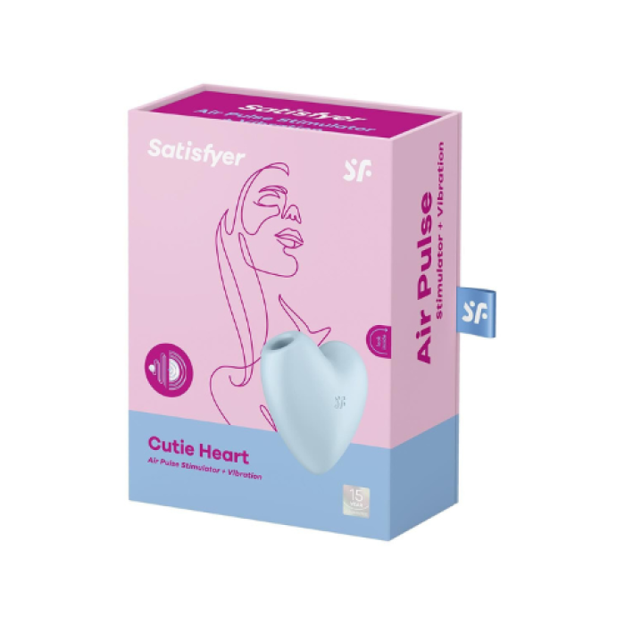Вакуумний стимулятор клітора Cutie Heart колір: блакитний Satisfyer (Німеччина)