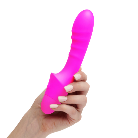 Ребристий вібратор для зони G Pash Ribbed G-spot Vibrator колір: рожевий So Divine (Велика Британія)