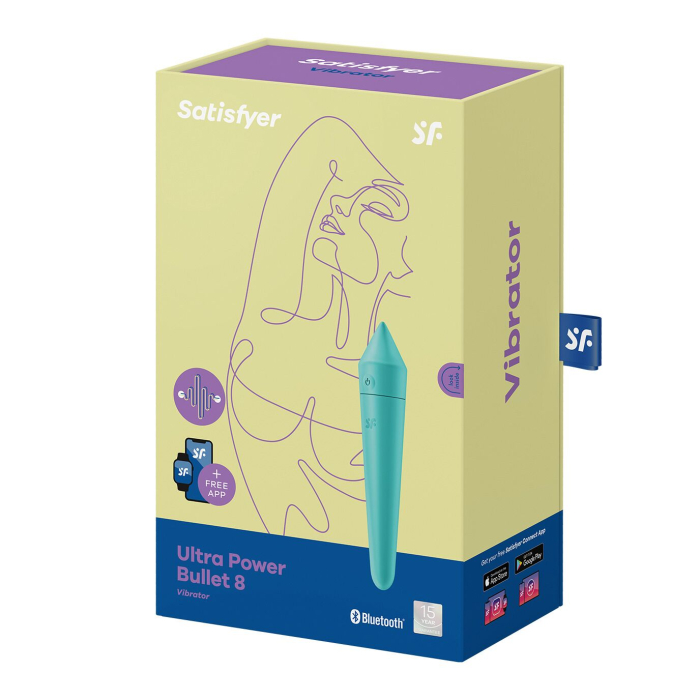 Смарт віброкуля  Ultra Power Bullet 8  колір: блакитний  Satisfyer (Німеччина)
