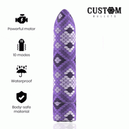 Потужна віброкуля Snake Purple Custom Bullets (Іспанія)