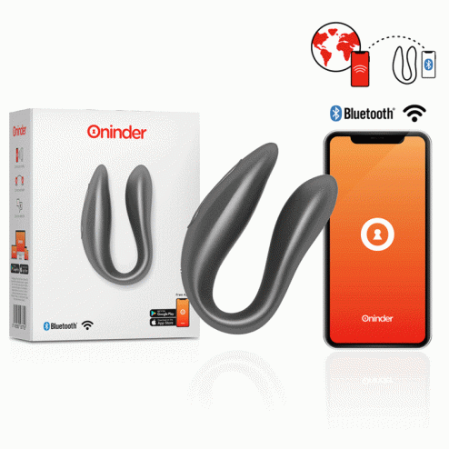 Смарт вібратор для пар DOUBLE PLEASURE, колір: чорний Oninder (Іспанія)