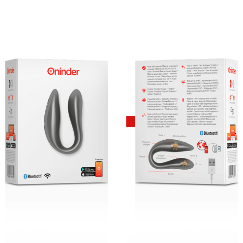 Смарт вібратор для пар DOUBLE PLEASURE, колір: чорний Oninder (Іспанія)