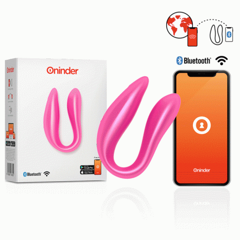 Смарт вібратор для пар DOUBLE PLEASURE, колір: рожевий Oninder (Іспанія)