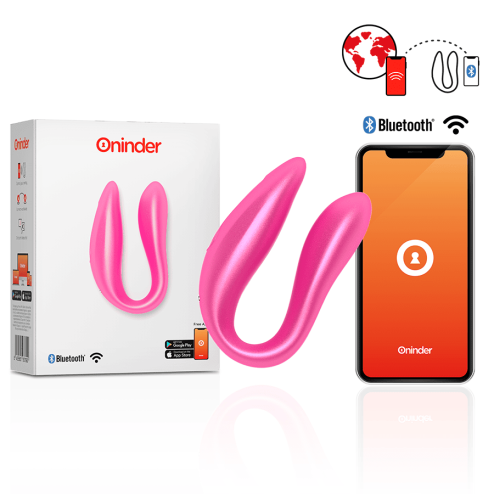 Смарт вібратор для пар DOUBLE PLEASURE, колір: рожевий Oninder (Іспанія)