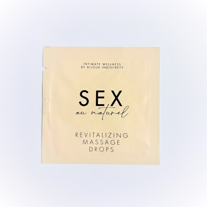 САШЕТ Краплі для інтимного масажу Revitalising Intimate Massage Drops, 2 мл  Sex au Naturel by Bijoux Indiscrets (Іспанія)