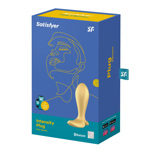 Анальна смарт пробка з вібрацією Intensity Plug, колір: жовтий Satisfyer (Німеччина)