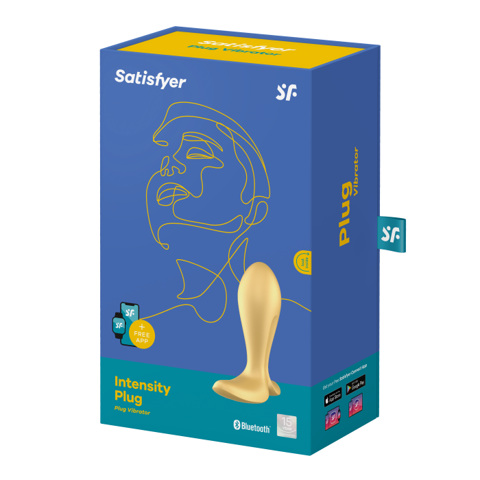 Анальна смарт пробка з вібрацією Intensity Plug, колір: жовтий Satisfyer (Німеччина)