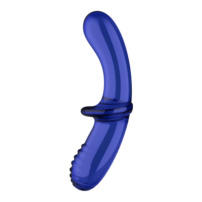 Скляний фалоімітатор Double Crystal колір: синій Satisfyer (Німеччина)