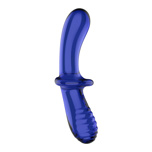 Скляний фалоімітатор Double Crystal колір: синій Satisfyer (Німеччина)
