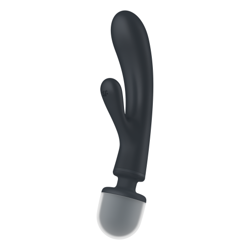 2 в 1: вібратор-кролик + масажер Triple Lover колір: сірий Satisfyer (Німеччина)