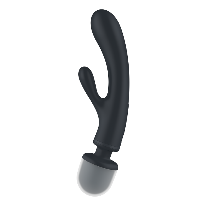 2 в 1: вібратор-кролик + масажер Triple Lover колір: сірий Satisfyer (Німеччина)