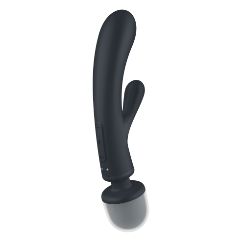2 в 1: вібратор-кролик + масажер Triple Lover колір: сірий Satisfyer (Німеччина)