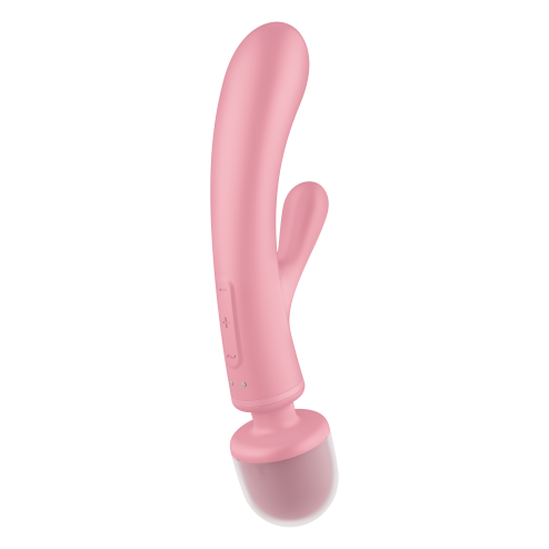 2 в 1: вібратор-кролик + масажер Triple Lover колір: рожевий Satisfyer (Німеччина)