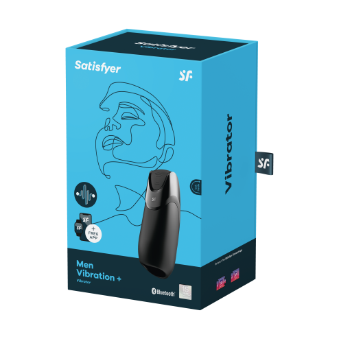 Смарт мастурбатор Men Vibration+ колір: чорний Satisfyer (Німеччина)